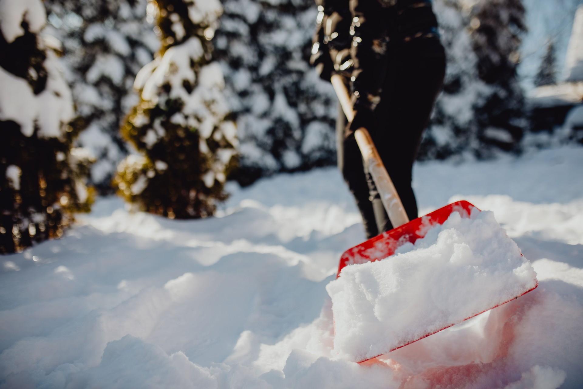 shoveling snow